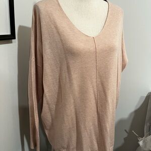 Soft Pink V-Neck Sweater